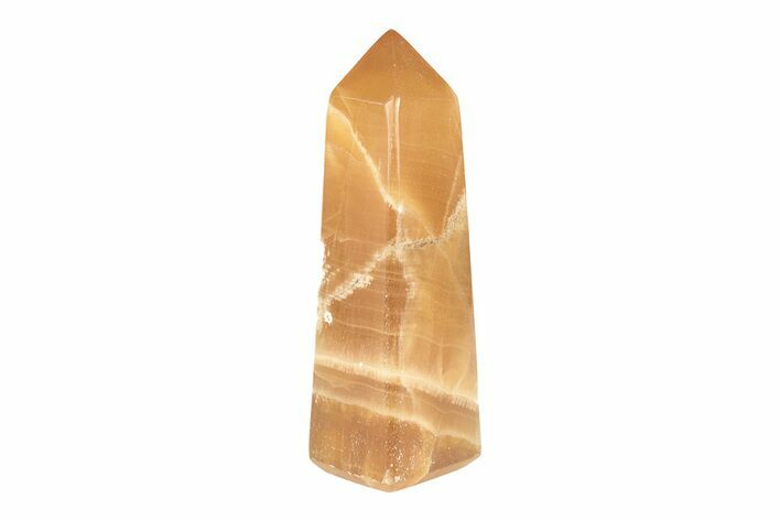 Polished Banded Honey Calcite Obelisk - Pakistan #266911